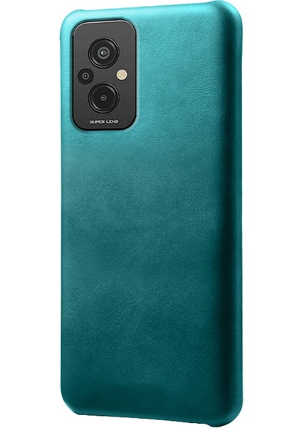 Xiaomi Redmi Için 11 Prime 4g Buzağı Dokulu Pu Deri Kaplamalı Pc Koruyucu Kapak Şok Geçirmez Telefon Geri Geri Yeşili (Yurt Dışından)