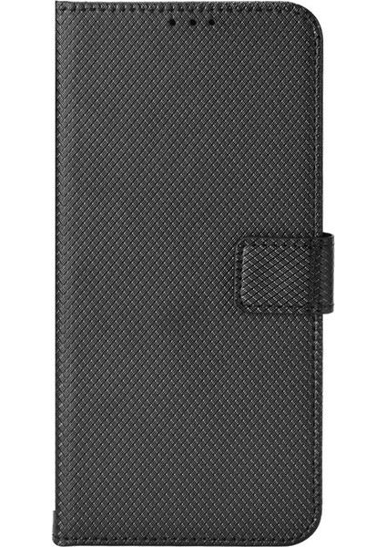 Xiaomi Için Poco F4 Gt/redmı K50 Oyun Elmas Doku Cep Telefonu Katlanabilir Stand Pu Deri Telefon Kılıfı Strap-Black ile Kabuk (Yurt Dışından)