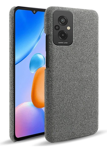 Xiaomi Redmi Için 11 Prime 4g Şok-Absorpsiyon Cep Telefon Kılıfı Kabuk Düz Renk Sert Pc+Bez Telefon Kapak-Grey (Yurt Dışından)