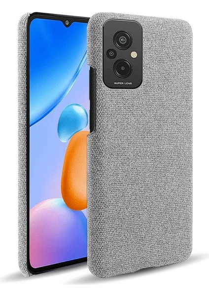 Xiaomi Redmi Için 11 Prime 4g Şok-Absorpsiyon Cep Telefon Kılıfı Kabuk Düz Renk Sert Pc+Bez Telefon Kapak Işık Gri (Yurt Dışından)