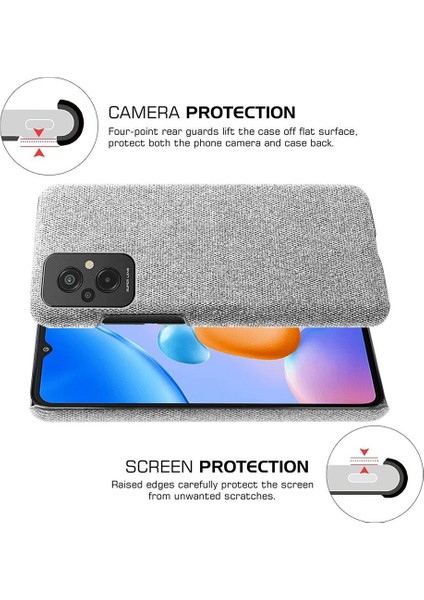 Xiaomi Redmi Için 11 Prime 4g Şok-Absorpsiyon Cep Telefon Kılıfı Kabuk Düz Renk Sert Pc+Bez Telefon Kapak Işık Gri (Yurt Dışından) indirimleri
