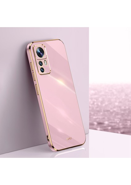 Xiaomi Için Xinli 12T Pro 5g Telefon Kapak Kabuğu Elektrokapı Altın Kenar Karakter Anti-Cratch Tpu Telefon Vaka Doğru (Yurt Dışından)