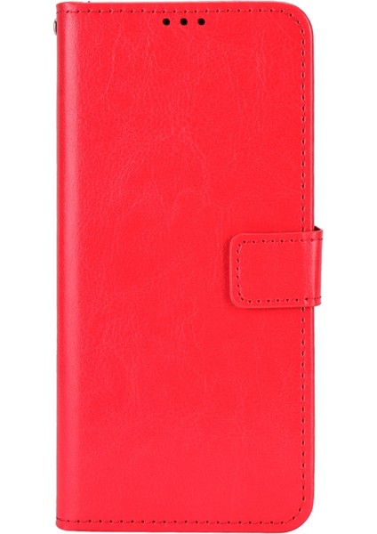 Xiaomi 12T 5G/12T Pro 5g/redmi K50 Ultra 5g Telefon Stand Cüzdan Koruyucu Kılıf Çılgın At Doku Pu Deri Kapak Kırmızı (Yurt Dışından) indirimleri