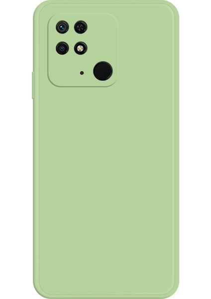 Xiaomi Redmi 10C 4g Düz Kenarlı Ka Tpu Telefon Geri Kılıf Mikrofiber Astar Çizelge Anti-Dalgalı Anti-Drop Kapak Yeşili (Yurt Dışından)