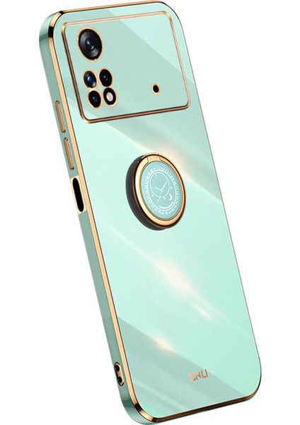 Xiaomi Poco X4 Pro 5g Için Xinli Elektrapılaşma Telefon Kılıfı, Kickstand-Cen ile Esnek Tpu Arka Kapak (Yurt Dışından)