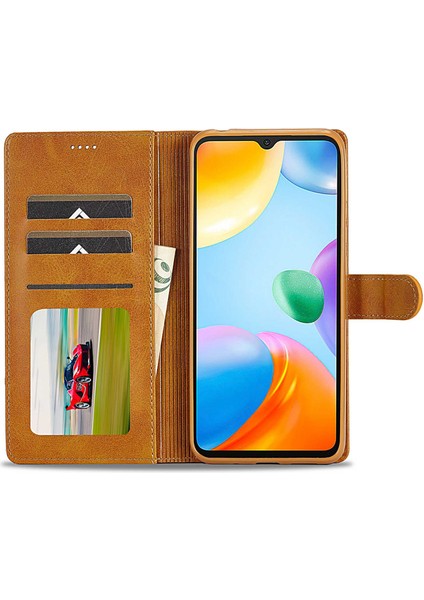 Xiaomi Redmi 10C Koruyucu Kabuk Için, Dokulu Pu Deri Manyetik Toka Cüzdanlı Stand-Işık Kahverengi (Yurt Dışından) fırsatları