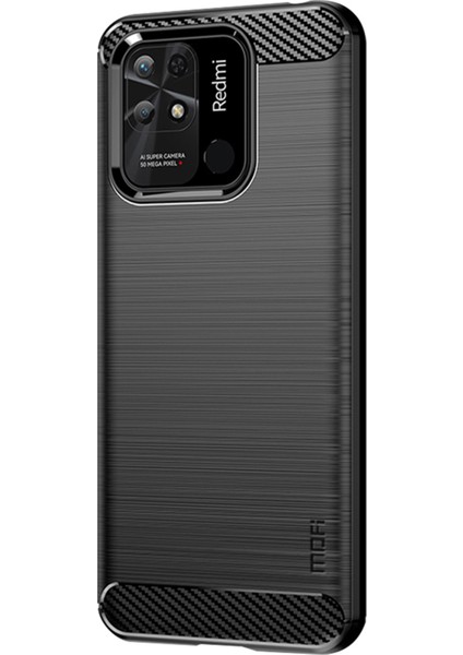 Xiaomi Redmi Için 10C Karbon Fiber Doku Fırçalanmış Kasa Damla Geçirmez Yumuşak Tpu Kabuğu Arka Kapak-Siyah (Yurt Dışından) fiyatları