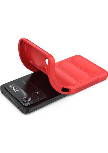 Xiaomi Poco X4 Pro 5g Anti-Slip Edge Kesir Kesme Kesme Damla Geçirmez Tpu Telefon Kapağı Sağlam Koruma Kırmızısı (Yurt Dışından) indirimleri