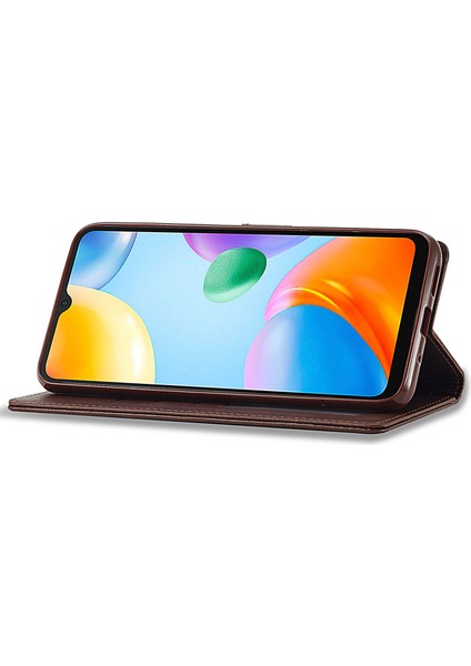 Xiaomi Redmi 10C Koruyucu Kabuk Için, Dokulu Pu Deri Manyetik Toka Cüzdan Standı-Kahverengi ile Telefon Kılıfı (Yurt Dışından) fiyatları