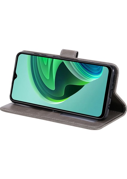 Xiaomi Için Redmi Note 11E 5g/redmi 10 5g/redmi 10 Prime+ 5g Çarpışma Karşıtı Cüzdan Stand Tasarımı Baskılı Mandala Çiçek Pu Deri Telefon Flip Cover Telefon Kılıfı Grey (Yurt Dışından) modelleri