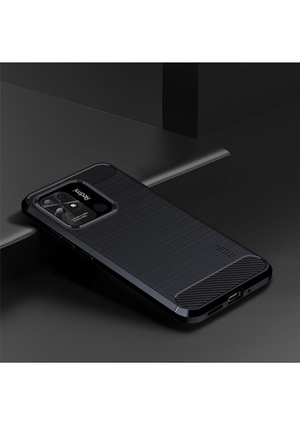 Xiaomi Redmi Için 10C Karbon Fiber Doku Fırçalanmış Kasa Damla Geçirmez Yumuşak Tpu Kabuğu Arka Örtü Mavisi (Yurt Dışından) indirimleri