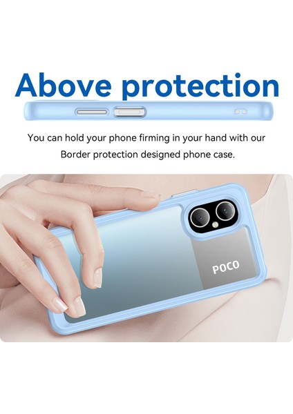 Xiaomi Poco M4 Için 5g Yükseltilmiş Çerçeve Damla Koruma Telefon Kapağı Sert Akrilik+Tpu Toz Geçirmez Cep Telefonu Kasası Mavisi (Yurt Dışından) indirimleri