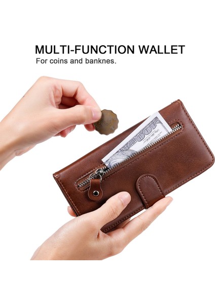 Xiaomi Için Poco M4 Pro Cüzdan Stand Özelliği Pu Deri Telefon Kılıfı Manyetik Tokalı Cep Pep Şok Geçirmez Kapak Kılıfı (Yurt Dışından)
