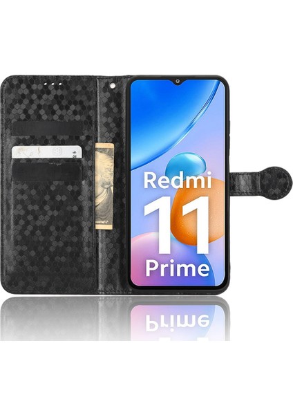 Xiaomi Redmi Için 11 Prime 4g Pu Deri Dot Desen Desen Baskılı Cüzdan Kılıfı Stand Cep Telefonu Kabuk Kapağı Strap-Black (Yurt Dışından) fırsatları