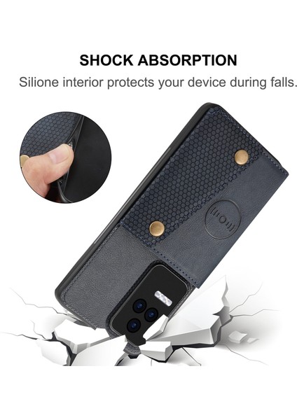Xiaomi Için Redmi K50/REDMI K50 Pro Shockproof Anti-Cratch Pu Deri Kaplamalı Tpu Kılıf Kart Yuvaları Kickstand Telefon Kapağı Dahili Metal Sac Grey (Yurt Dışından) modelleri