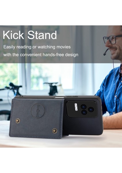 Xiaomi Için Redmi K50/REDMI K50 Pro Shockproof Anti-Cratch Pu Deri Kaplamalı Tpu Kılıf Kart Yuvaları Kickstand Telefon Kapağı Dahili Metal Sac Grey (Yurt Dışından) fırsatları