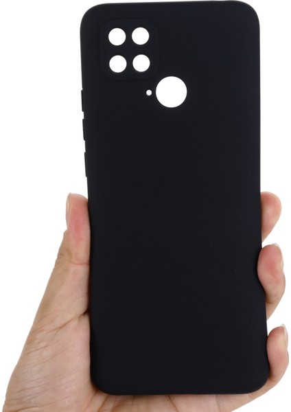 Xiaomi Poco C40 4g Için Sıvı Silikon Telefon Kılıfı, Yumuşak Fiber Astar Strap-Black ile Yumuşak Fiber Astar Anti-Solma Telefon Kapağı (Yurt Dışından)
