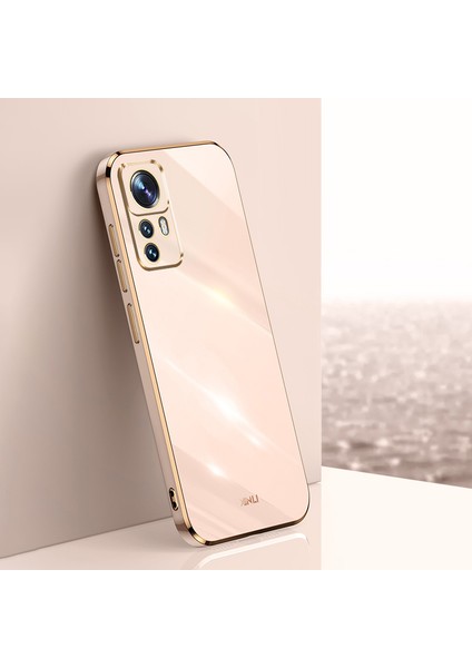 Xiaomi Için Xinli 12T Pro 5g Telefon Kapak Kabuğu Elektrapan Altın Kenar Anti-Çizelge Tpu Telefon Vaka-Pembe (Yurt Dışından) indirimleri
