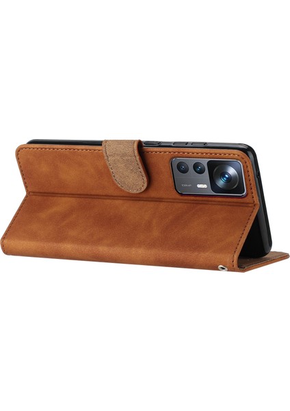 Xiaomi 12T Pro 5G/12T 5g/redmi K50 Ultra Telefon Kapağı Pu Deri Baskılı Kelebek Cüzdan Stand Telefon Kahverengi (Yurt Dışından) indirimleri