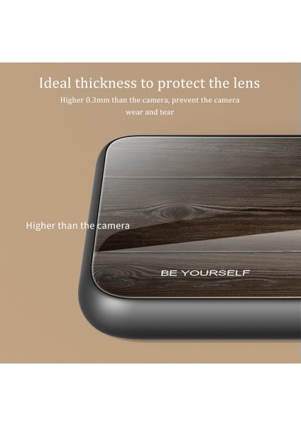 Xiaomi Için 12T Pro 5g Damla Dayanıklı Ahşap Desen Temizlikli Cam Kabuk Telefon Kılıfı Tpu Çerçeve Koruyucu Kapak-Por (Yurt Dışından)