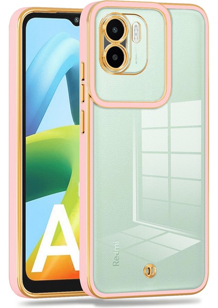 Xiaomi Redmi A1 4g/a2 4g Için Ince Şok Geçirmez Telefon Kapağı, Elektraplatma Tasarım Tpu Akıllı Telefon Vaka-Pembe (Yurt Dışından)
