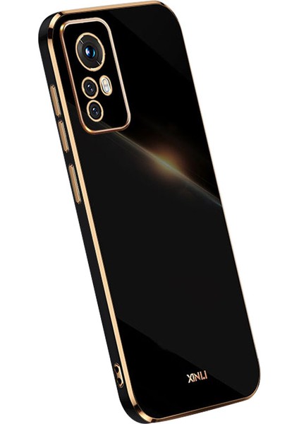Xiaomi Için Xinli 12 Lite 5g Yumuşak Tpu Telefon Kılıfı, Şok Geçirmez Elektraplama Tam Kamera Lens Koruma Kapak Black (Yurt Dışından)