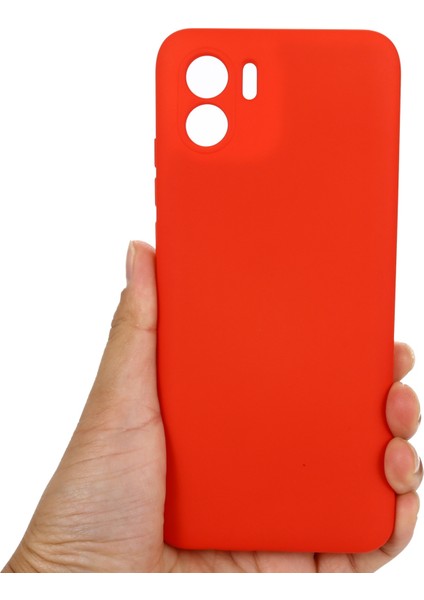 Xiaomi Redmi A2 4g/a1 4g Yumuşak Sıvı Silikon Cep Telefon Kılıfı Mikrofiber Astar Anti-Çizelge Kapağı Kayış Kırmızısı (Yurt Dışından)