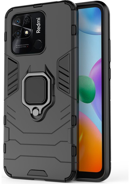 Xiaomi Redmi 10C Için Ring Tutucu Kickstand Telefon Kılıfı, Yumuşak Tpu+Sabit Pc Damla Geçirmez Koruyucu Kapak Black (Yurt Dışından) fiyatları