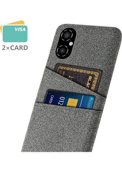 Xiaomi Poco M4 Için 5g Çizgi Anti-Çizelge Kılıfı Yumuşak Dokunmatik Kumaş Doku Pc Arka Kapak Çift Kart Tutucu Grey (Yurt Dışından) fiyatları