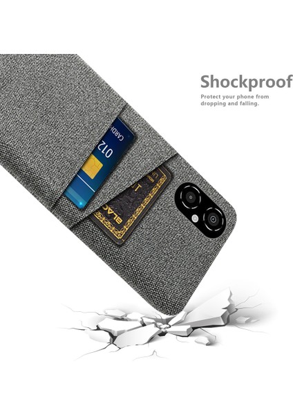 Xiaomi Poco M4 Için 5g Çizgi Anti-Çizelge Kılıfı Yumuşak Dokunmatik Kumaş Doku Pc Arka Kapak Çift Kart Tutucu Grey (Yurt Dışından) fırsatları