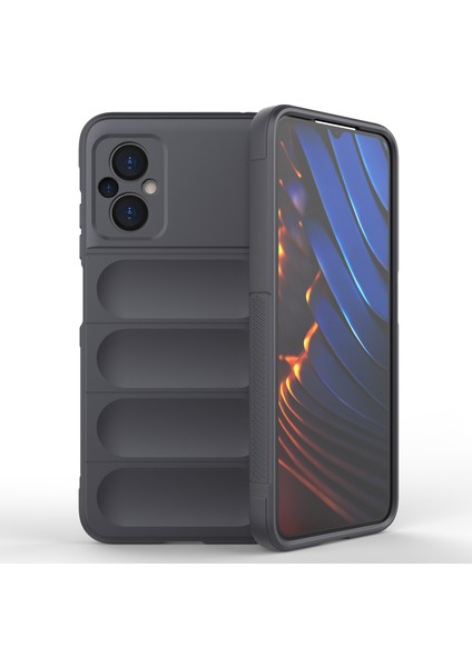 Xiaomi Için Poco M4 5g/4g Damla Koruma Telefon Kılıfı Tpu Çizgiye Karşı Cep Telefonu Geri Kapak-Dark Gri (Yurt Dışından)