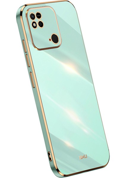 Xiaomi Redmi Için Xinli 10C 4g Elektrokaplatma Altın Kenarlı Telefon Kılıfı, Tpu Anti Dust Tpu Telefon Kapak-Chyan (Yurt Dışından)