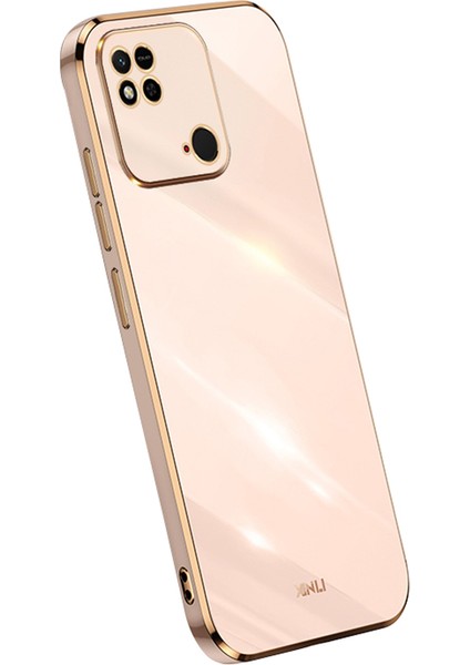 Xiaomi Redmi Için Xinli 10C 4g Elektrokaplama Altın Kenarlı Telefon Kılıfı, Anti Dust Tpu Telefon Kapak Pembe (Yurt Dışından)