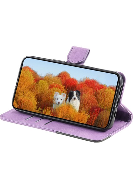 Xiaomi Redmi 10C Için Ttudrch Tarzı Birleştirme Deri Telefon Kasası, Stand Cüzdanı Rfıd Engelleme Cep Telefonu Kapak-Mor (Yurt Dışından) fiyatları