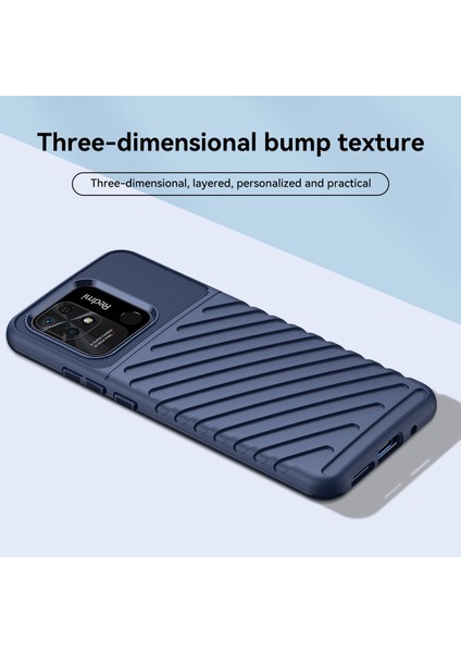 Thunder Serisi Twill Doku Xiaomi Redmi 10C Için Esnek Tpu Kılıf (Yurt Dışından) modelleri