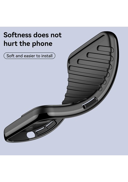 Xiaomi Poco X4 Pro 5g Thunder Serisi Twill Doku Esnek Tpu Cep Telefon Kılıfı Kalınlaştırılmış Dalgalı Anti-Drop Cover-Black (Yurt Dışından)
