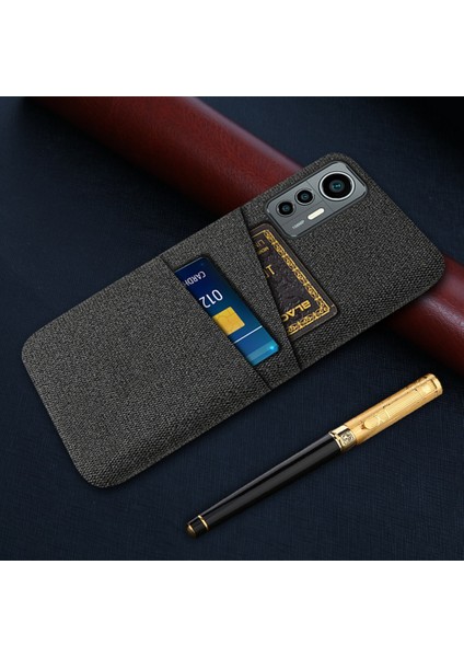 Xiaomi Için 12 Lite 5g Ultra Ince Kumaş Doku Çift Kart Yuvası ile Çizgiye Dayanıklı Telefon Kılıfı Giyim Dayanıklı Telefon Kablosu (Yurt Dışından) indirimleri