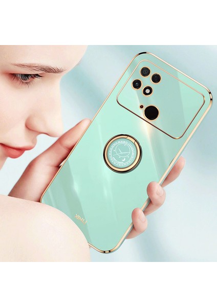 Xiaomi Poco C40 4g Için Xinli Elektraptaşlama Telefon Kılıfı, Kickstand-Can ile Çarpışmaya Dayanıklı Tpu Kapağı (Yurt Dışından)
