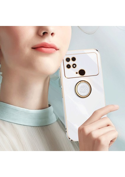 Xiaomi Poco C40 4g Için Xinli Elektraptaşlama Telefon Kılıfı, Kickstand-Can ile Çarpışmaya Dayanıklı Tpu Kapağı (Yurt Dışından)
