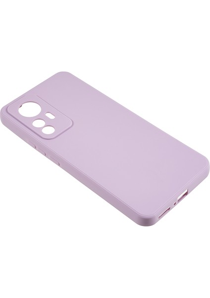 Xiaomi Redmi K50 ULTRA/12T 5g Yumuşak Tpu Telefon Kasası Düz Kenar Çizgeni Anti-Clatch Arka Kapak Işığı Mor (Yurt Dışından)