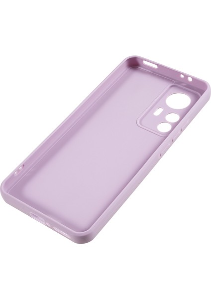 Xiaomi Redmi K50 ULTRA/12T 5g Yumuşak Tpu Telefon Kasası Düz Kenar Çizgeni Anti-Clatch Arka Kapak Işığı Mor (Yurt Dışından)
