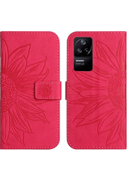 Xiaomi Redmi K40S Için 5g/poco F4 5g HT04 Ayçiçeği Baskılı Pu Deri Deri Şok Geçirmez Kasa Deri-Dokun (Yurt Dışından) fiyatları