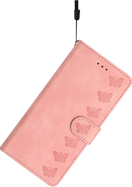 Xiaomi 12T Pro 5G/12T 5g/redmi K50 Ultra Telefon Kapağı Pu Deri Baskılı Kelebek Cüzdan Stand Telefon Vaka-Pembe (Yurt Dışından) fiyatları