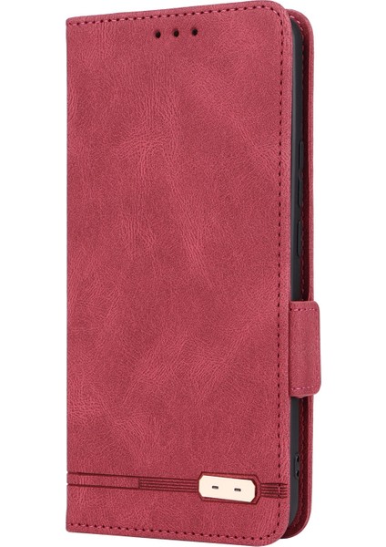 Xiaomi 12T 5g/redmi K50 Ultra 5g Cüzdan Flip Telefon Kapağı Donanım Dekoru Pu Derisi Manyetik Kapanma Stand Kılıf Kırmızı (Yurt Dışından) indirimleri