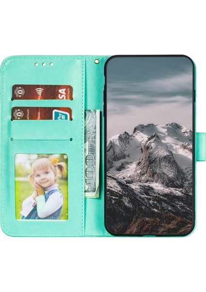 Xiaomi Redmi 10C 4g Pu Deri Cüzdan Stand Kılıfı Mandala Çiçek Telefonu Kapak Yeşil (Yurt Dışından) fiyatları