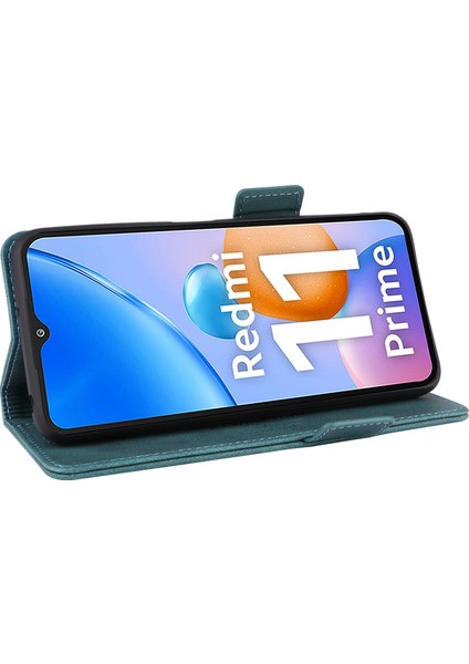 Xiaomi Redmi Için 11 Prime 4g Anti-Çizelge Pu Deri Deri Anti Dalgalı Kılıf Donanım Dekoru Çift Manyetik Toka Cüzdan Stand Kabuk Mavisi (Yurt Dışından) modelleri