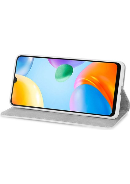 Xiaomi Redmi Için 10C Glitter Pu Deri Telefon Kılıfı Stand Manyetik Kapanma Bling El Çantası Şok Geçirmez Flip Kapak El Strap-Black (Yurt Dışından) modelleri