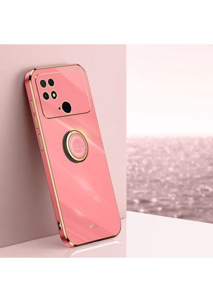 Xiaomi Poco C40 4g Için Xinli Elektrapan Telefon Kılıfı, Kickstand-Red ile Çarpışmaya Dayanıklı Tpu Kapağı (Yurt Dışından)