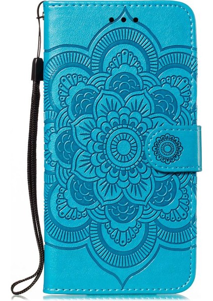 Xiaomi Redmi 10C 4g Pu Deri Cüzdan Stand Kılıfı Mandala Çiçek Telefonu Kapak Mavisi (Yurt Dışından) fırsatları