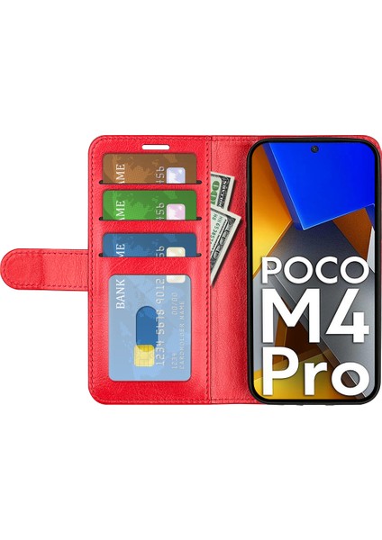 Xiaomi Için Poco M4 Pro 4g Çılgın At Doku Folio Deri Kılıf Cüzdan Ayarlanabilir Stand Telefon Kabuğu-Kırmızı (Yurt Dışından) fırsatları